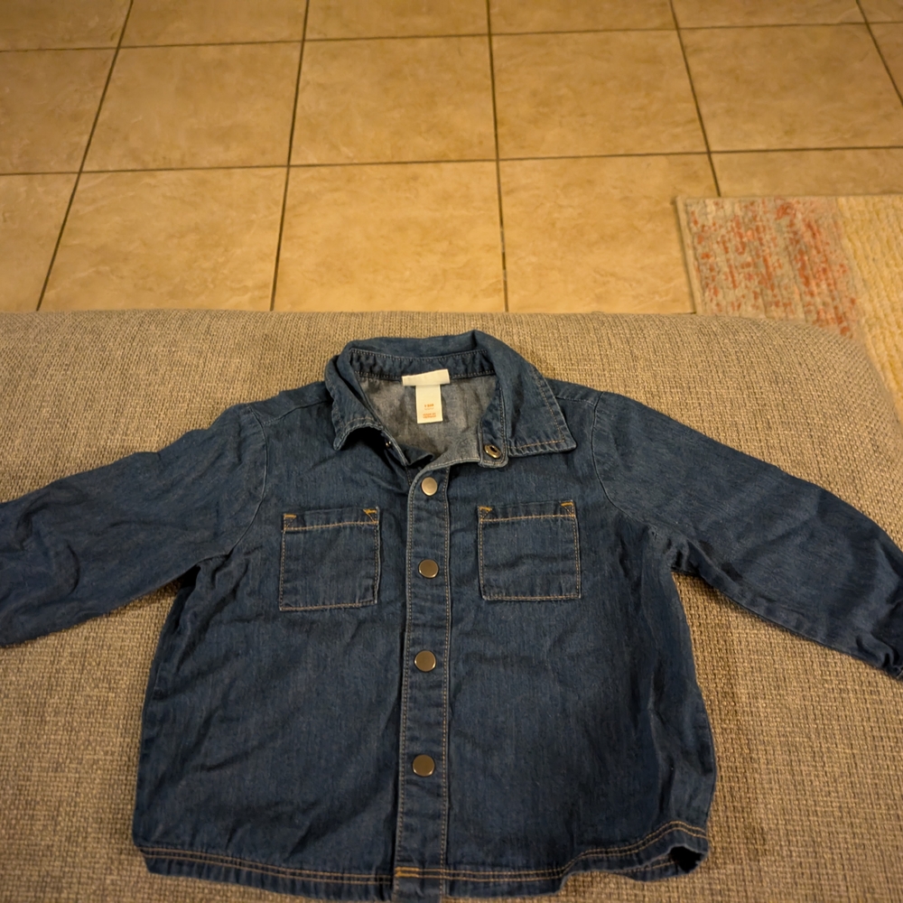 Cat & Jack Blue Jean Jacket Classic Denim Style